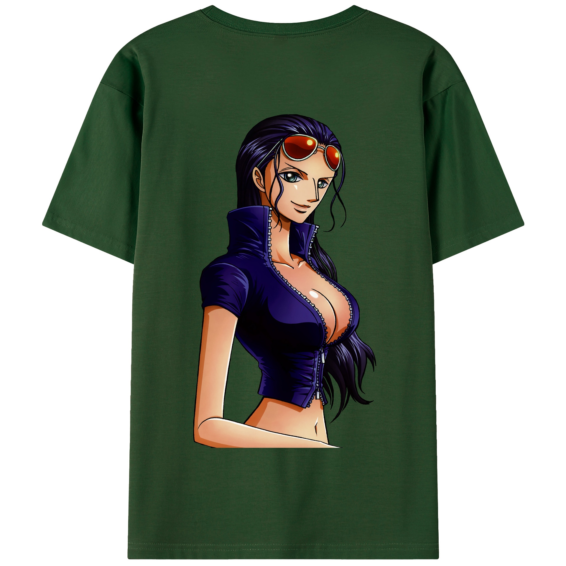 ワンピース ニコ・ロビン ONE PIECE Nico Robin 綿100％半袖Tシャツ（背面プリント）